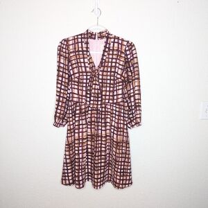 Gal Meets Glam Lindsey Painted Windowpane Dress